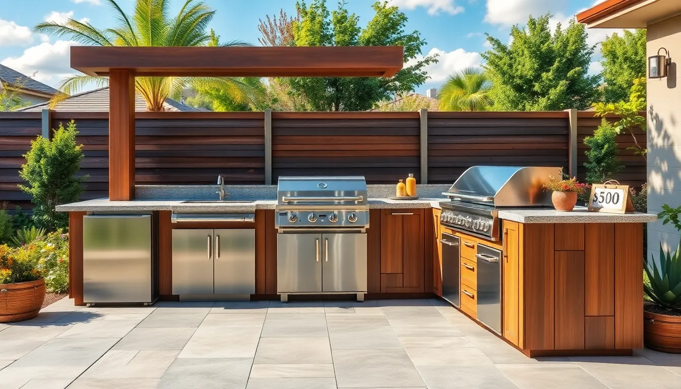 15 Best BBQ Island Countertop Ideas That Transform Your Outdoor Kitchen 4 15 Best BBQ Island Countertop Ideas That Transform Your Outdoor Kitchen 3