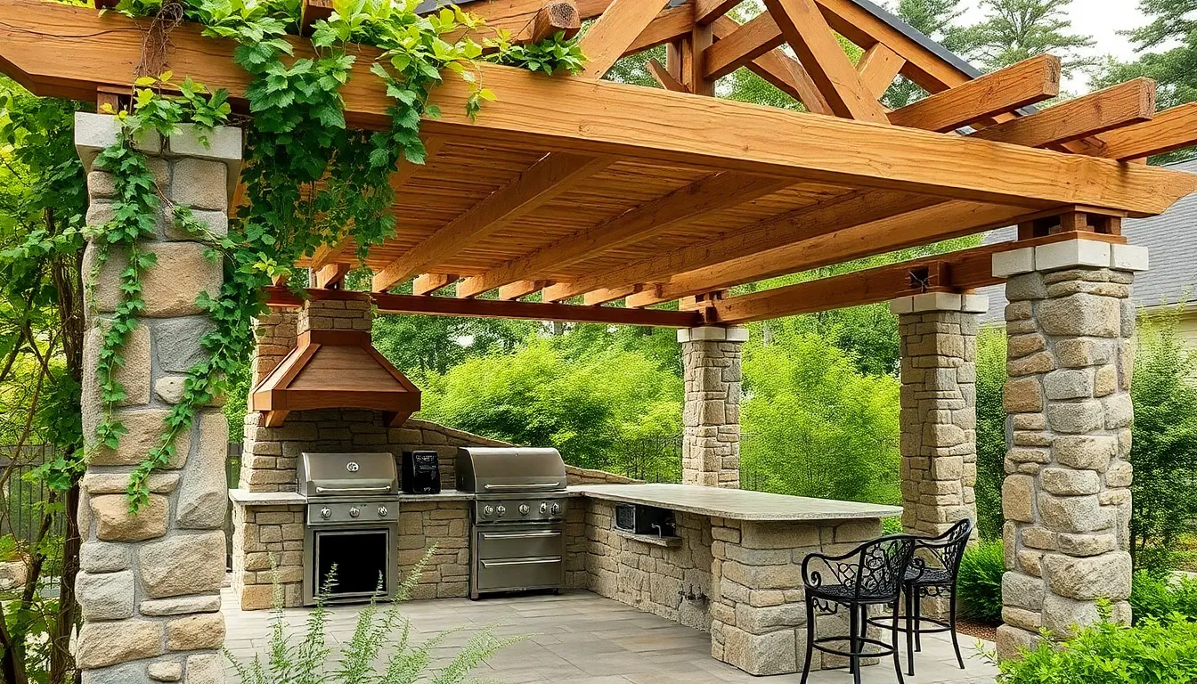 25 Stunning BBQ Pergola Ideas to Transform Your Grill Area Into an Outdoor Kitchen 4 25 Stunning BBQ Pergola Ideas to Transform Your Grill Area Into an Outdoor Kitchen 3