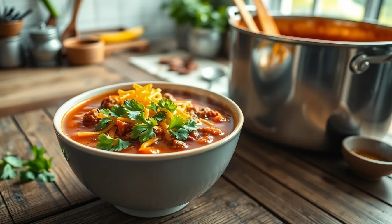 Easy Beef Enchilada Soup Recipe - Ready in 30 Minutes 4 Easy Beef Enchilada Soup Recipe - Ready in 30 Minutes 3