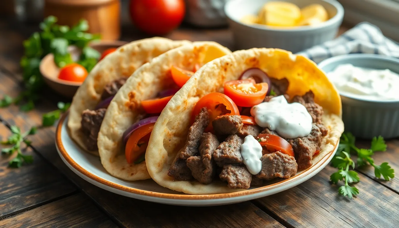 Authentic Greek Beef Gyros Recipe - Restaurant-Quality at Home in 30 Minutes 4 Authentic Greek Beef Gyros Recipe - Restaurant-Quality at Home in 30 Minutes 3