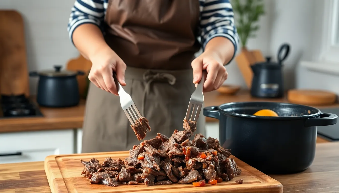 Easy Pulled Beef Oven Recipe: Tender & Flavorful in 4 Hours (No Smoker Needed!) 4 Easy Pulled Beef Oven Recipe: Tender & Flavorful in 4 Hours (No Smoker Needed!) 3