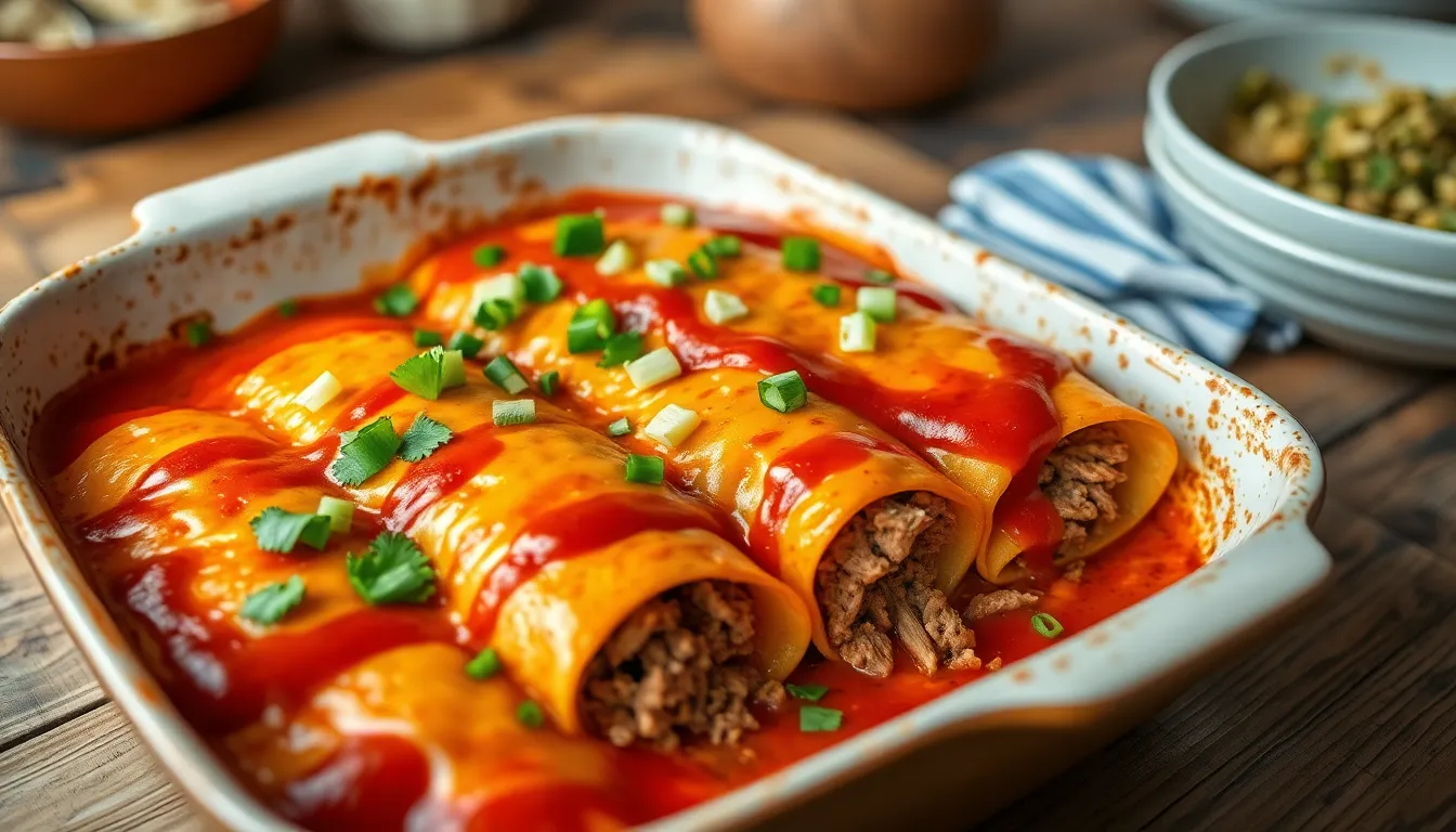 Easy Shredded Beef Enchilada Recipe - Restaurant-Quality Mexican Comfort Food 4 Easy Shredded Beef Enchilada Recipe - Restaurant-Quality Mexican Comfort Food 3