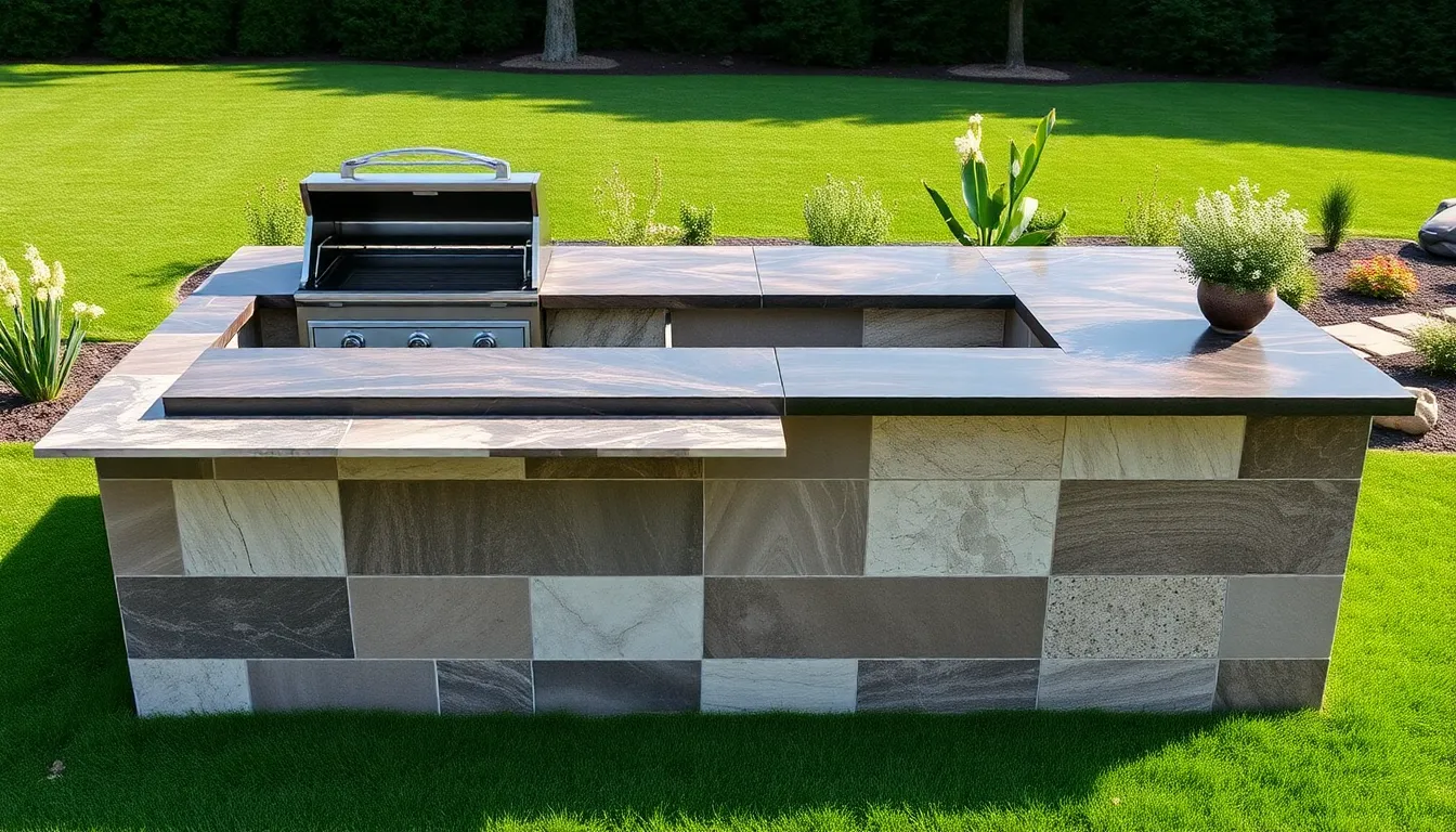 15 Best BBQ Island Countertop Ideas That Transform Your Outdoor Kitchen 6 15 Best BBQ Island Countertop Ideas That Transform Your Outdoor Kitchen 5