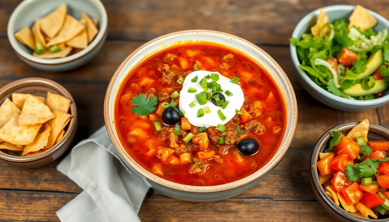 Easy Beef Enchilada Soup Recipe - Ready in 30 Minutes 6 Easy Beef Enchilada Soup Recipe - Ready in 30 Minutes 5