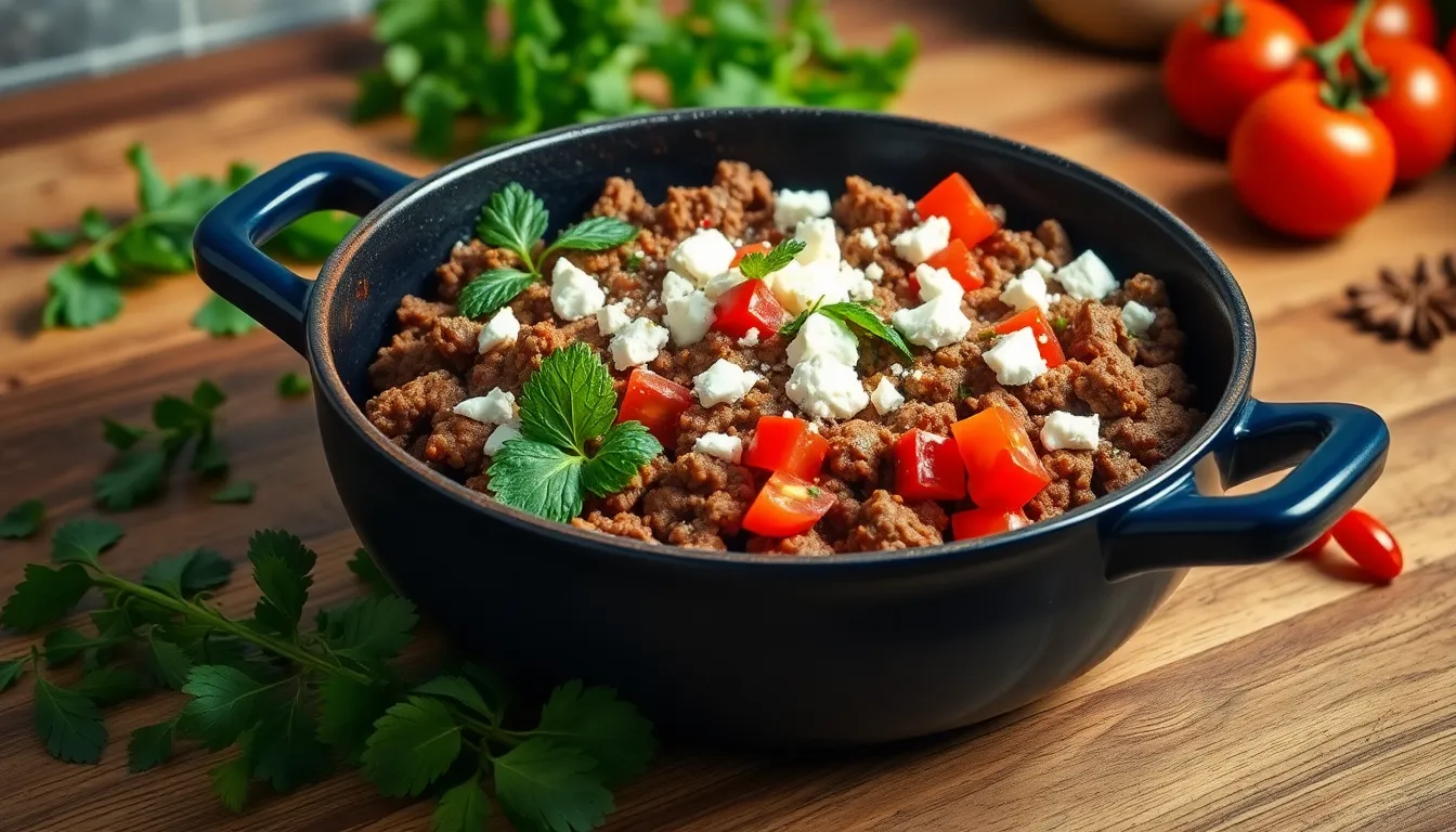 Easy Ground Beef Feta Recipe: 30-Minute Mediterranean Dinner That's Family-Approved 6 Easy Ground Beef Feta Recipe: 30-Minute Mediterranean Dinner That's Family-Approved 5