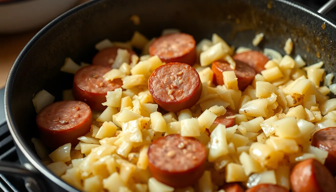 Easy 30-Minute Smoked Sausage Sauerkraut Recipe (One-Pan Comfort Food!) 6 Easy 30-Minute Smoked Sausage Sauerkraut Recipe (One-Pan Comfort Food!) 5