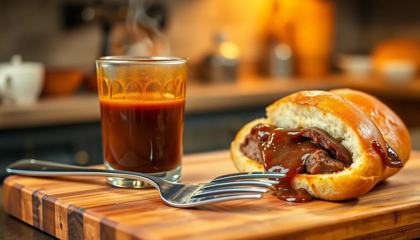 Perfect Au Jus Sauce Recipe for French Dip Roast Beef Sandwiches 8 Perfect Au Jus Sauce Recipe for French Dip Roast Beef Sandwiches 7