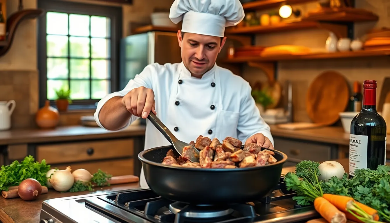 Classic French Beef Stew Recipe (Easy Boeuf Bourguignon in 3 Hours) 8 Classic French Beef Stew Recipe (Easy Boeuf Bourguignon in 3 Hours) 7