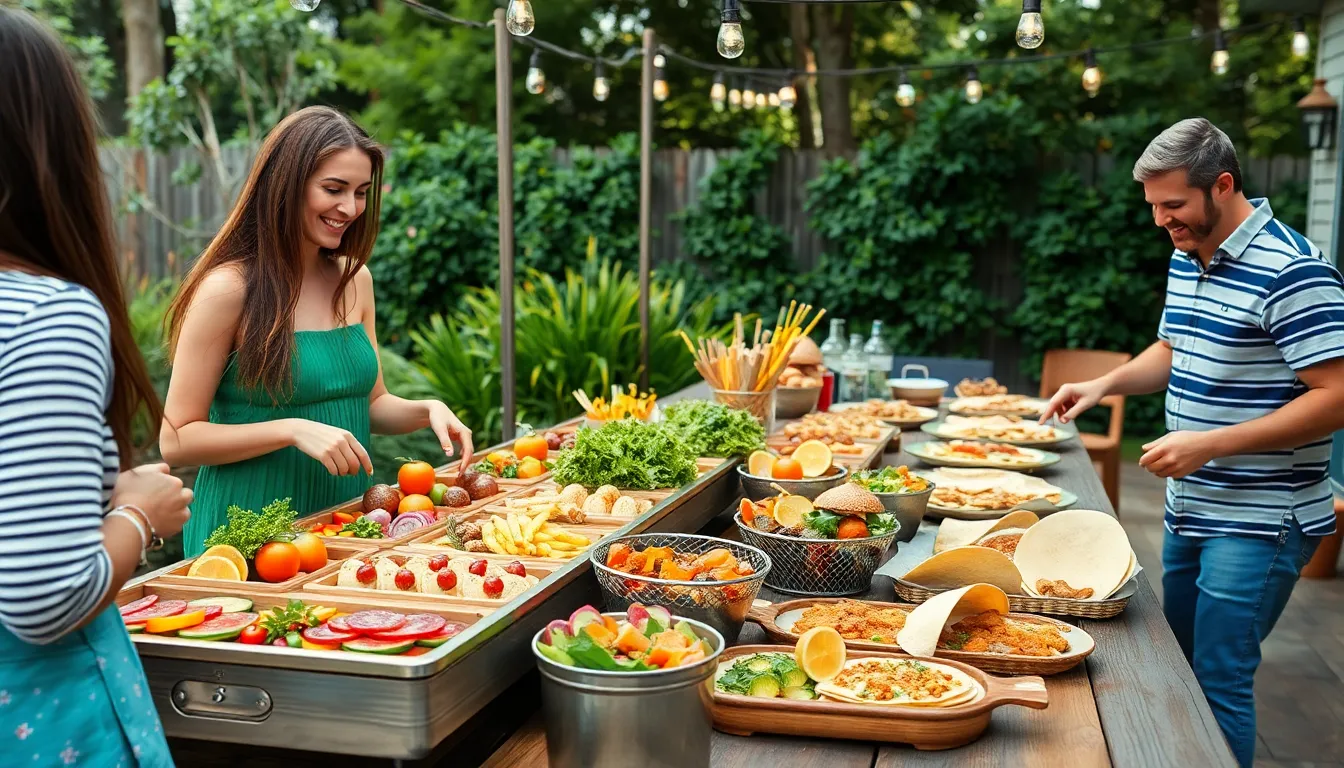 27 Backyard BBQ Buffet Table Ideas That'll Make Your Guests Go Crazy 10 27 Backyard BBQ Buffet Table Ideas That'll Make Your Guests Go Crazy 9