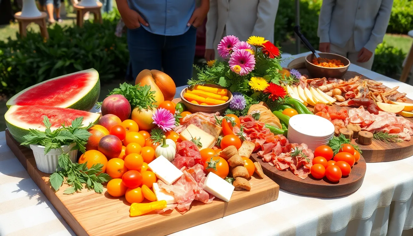 25 BBQ Grazing Table Ideas to Wow Your Guests at Every Backyard Party 10 25 BBQ Grazing Table Ideas to Wow Your Guests at Every Backyard Party 9
