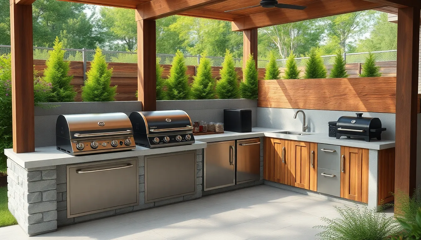 25 DIY BBQ Surround Ideas That Transform Your Backyard Into an Outdoor Kitchen 10 25 DIY BBQ Surround Ideas That Transform Your Backyard Into an Outdoor Kitchen 9