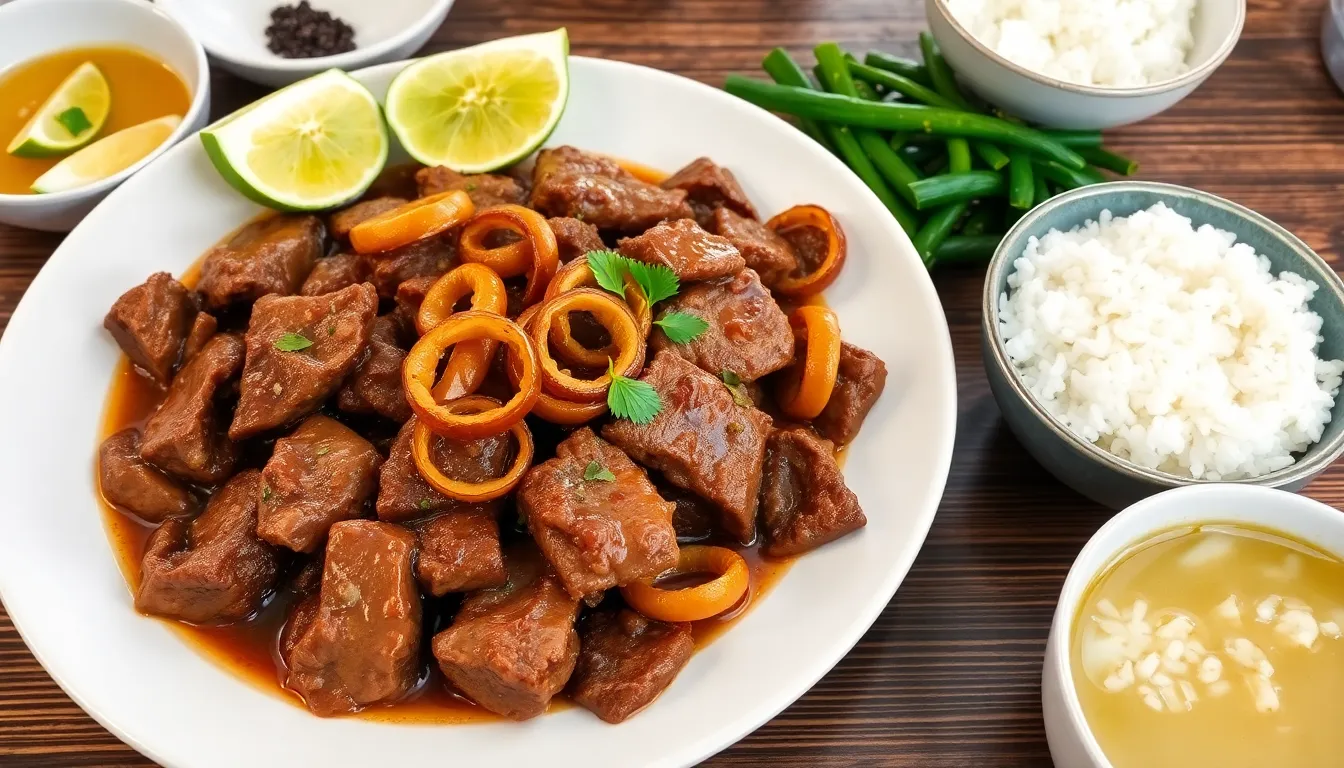 Easy Bistek Tagalog Recipe: Tender Filipino Beef in Sweet-Savory Sauce 10 Easy Bistek Tagalog Recipe: Tender Filipino Beef in Sweet-Savory Sauce 9