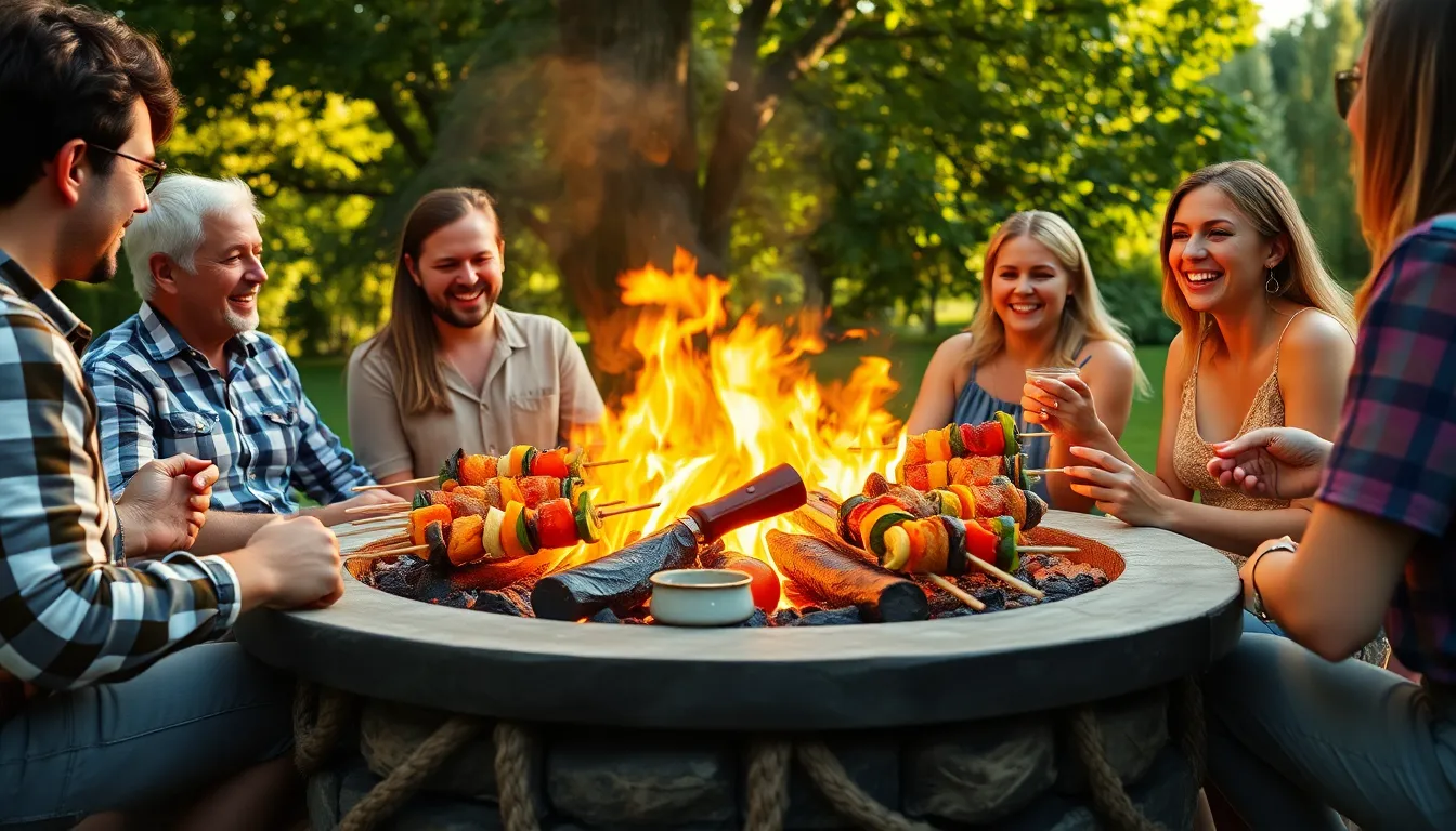 25 Fire Pit BBQ Ideas That Will Transform Your Backyard Into a Gourmet Kitchen 10 25 Fire Pit BBQ Ideas That Will Transform Your Backyard Into a Gourmet Kitchen 9