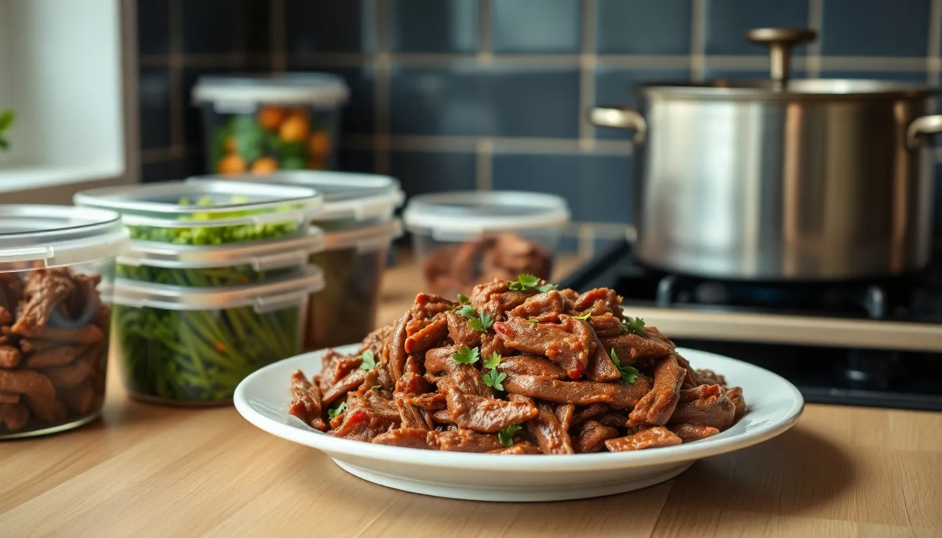 Easy Pulled Beef Oven Recipe: Tender & Flavorful in 4 Hours (No Smoker Needed!) 10 Easy Pulled Beef Oven Recipe: Tender & Flavorful in 4 Hours (No Smoker Needed!) 9