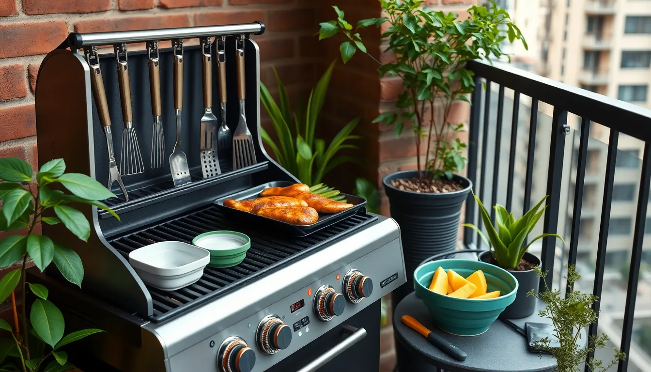 17 Genius Small Balcony BBQ Ideas That Transform Your Tiny Space Into a Grill Haven 10 17 Genius Small Balcony BBQ Ideas That Transform Your Tiny Space Into a Grill Haven 9