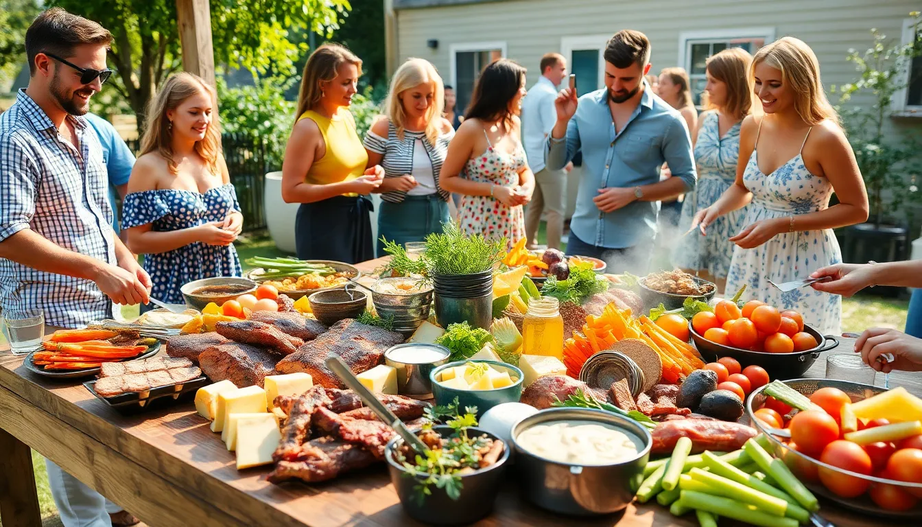 25 BBQ Grazing Table Ideas to Wow Your Guests at Every Backyard Party 12 25 BBQ Grazing Table Ideas to Wow Your Guests at Every Backyard Party 11