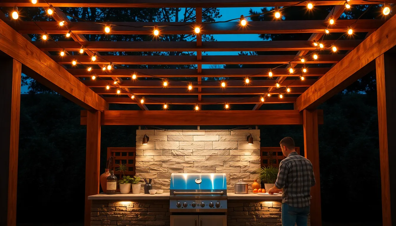 25 Stunning BBQ Pergola Ideas to Transform Your Grill Area Into an Outdoor Kitchen 12 25 Stunning BBQ Pergola Ideas to Transform Your Grill Area Into an Outdoor Kitchen 11