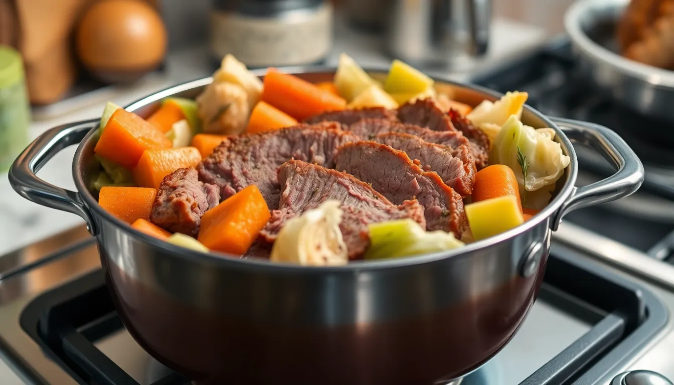 Easy Stovetop Corned Beef and Cabbage Recipe - Tender & Flavorful in One Pot 12 Easy Stovetop Corned Beef and Cabbage Recipe - Tender & Flavorful in One Pot 11