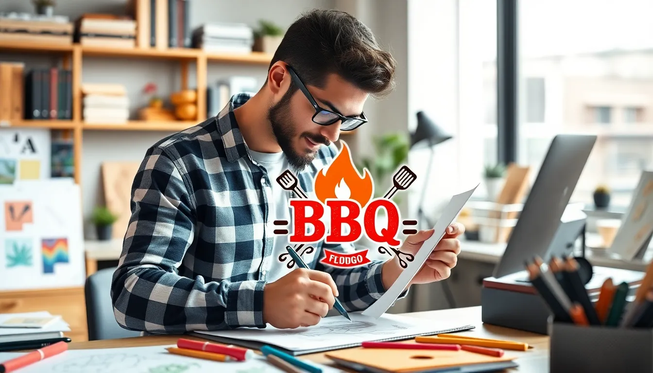 50+ Creative BBQ Logo Design Ideas That'll Make Your Brand Sizzle 14 50+ Creative BBQ Logo Design Ideas That'll Make Your Brand Sizzle 13