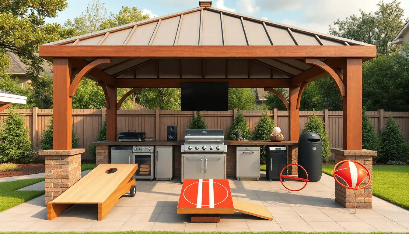 25 Gazebo BBQ Ideas for Your Backyard That'll Transform Your Outdoor Space 14 25 Gazebo BBQ Ideas for Your Backyard That'll Transform Your Outdoor Space 13