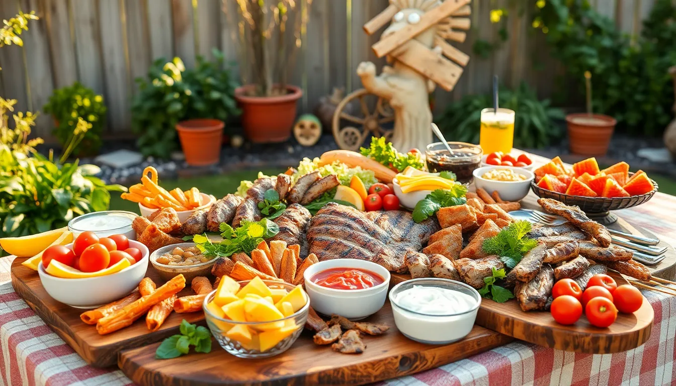 25 BBQ Grazing Table Ideas to Wow Your Guests at Every Backyard Party 18 25 BBQ Grazing Table Ideas to Wow Your Guests at Every Backyard Party 17
