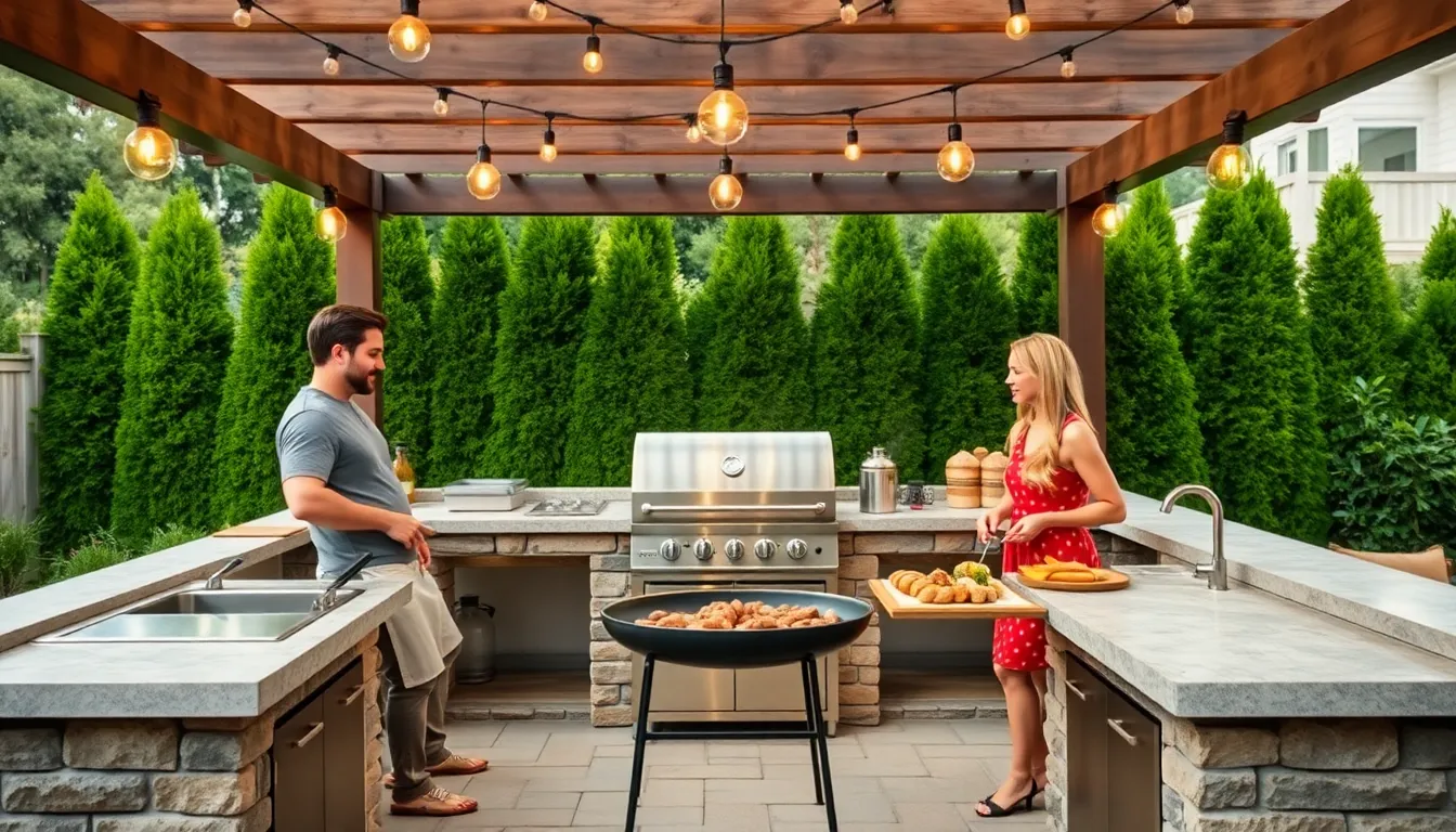 25 Stunning BBQ Pergola Ideas to Transform Your Grill Area Into an Outdoor Kitchen 18 25 Stunning BBQ Pergola Ideas to Transform Your Grill Area Into an Outdoor Kitchen 17