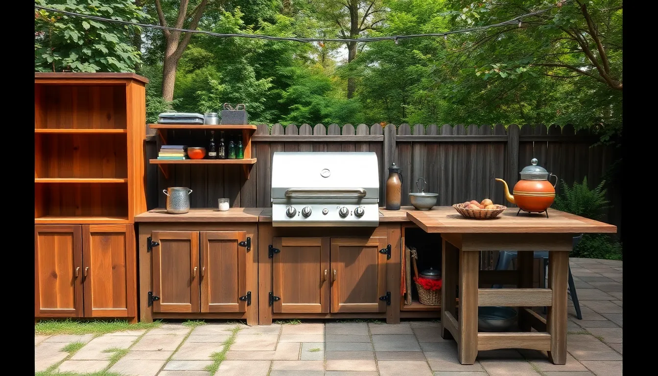 25 Creative Outdoor BBQ Stand Ideas That Transform Your Backyard Into a Grill Paradise 18 25 Creative Outdoor BBQ Stand Ideas That Transform Your Backyard Into a Grill Paradise 17