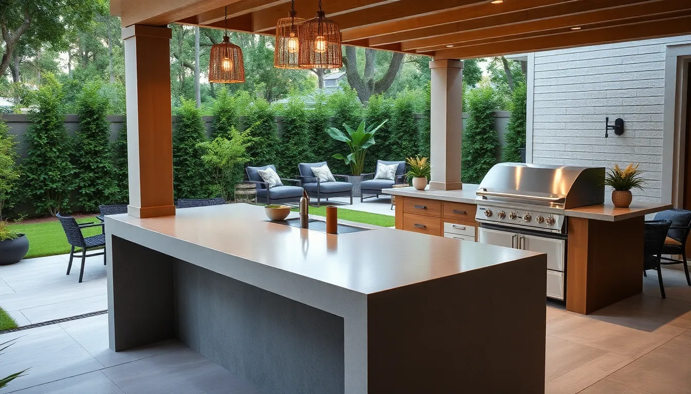 15 Best BBQ Island Countertop Ideas That Transform Your Outdoor Kitchen 2 15 Best BBQ Island Countertop Ideas That Transform Your Outdoor Kitchen 1