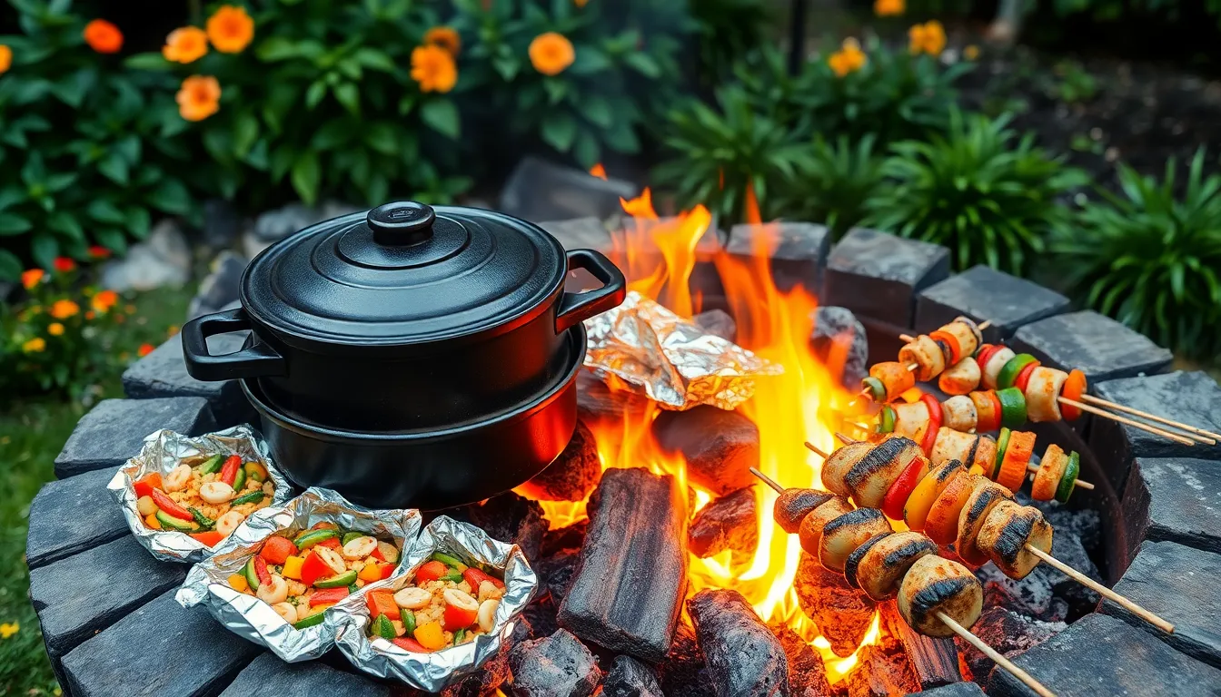 25 Fire Pit BBQ Ideas That Will Transform Your Backyard Into a Gourmet Kitchen 2 25 Fire Pit BBQ Ideas That Will Transform Your Backyard Into a Gourmet Kitchen 1