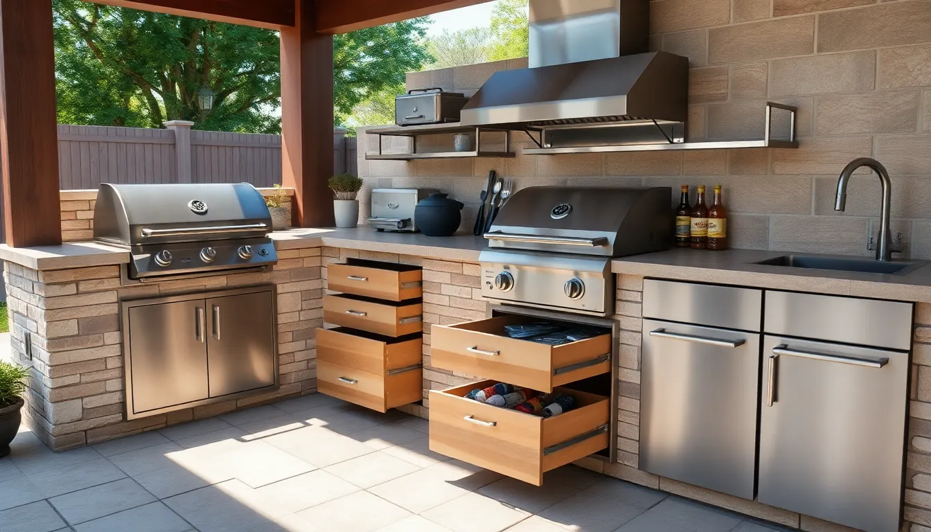 15 Brilliant Outdoor BBQ Storage Ideas to Transform Your Grilling Space 2 15 Brilliant Outdoor BBQ Storage Ideas to Transform Your Grilling Space 1