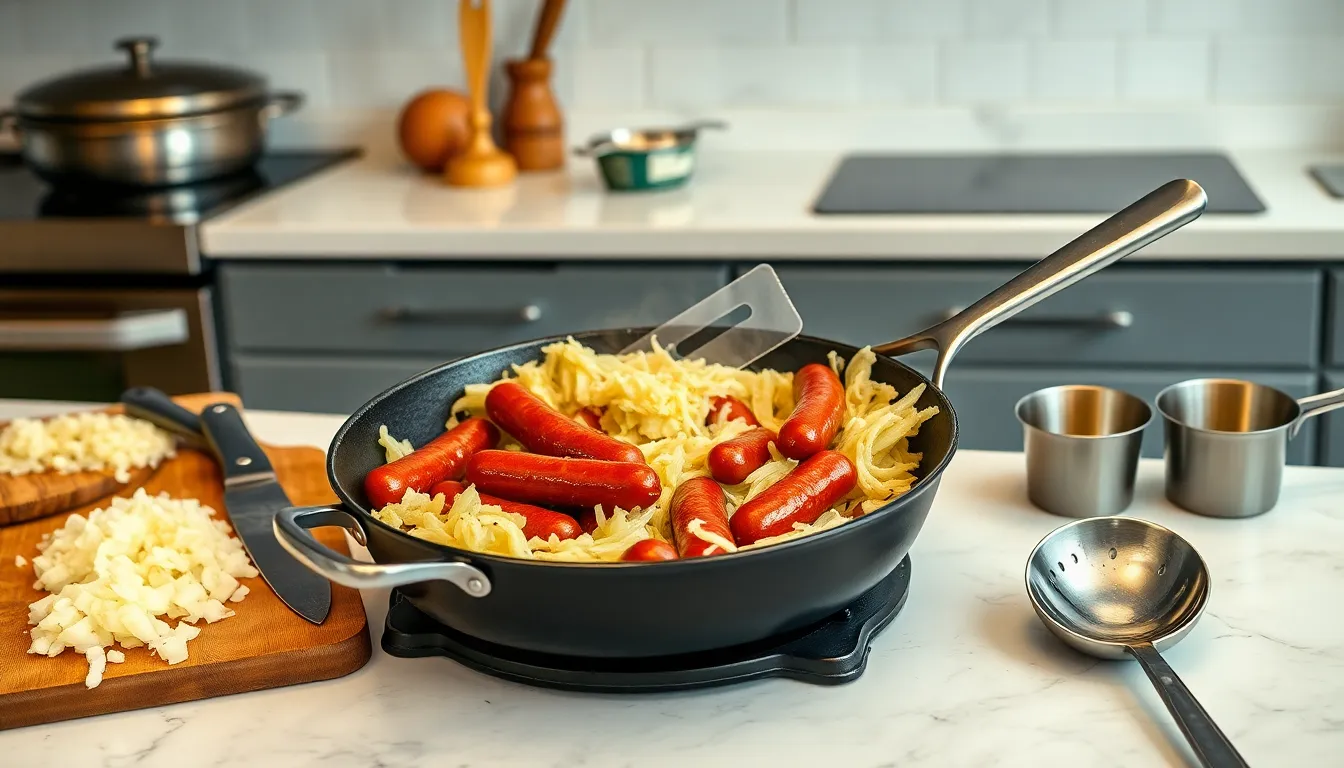 Easy 30-Minute Smoked Sausage Sauerkraut Recipe (One-Pan Comfort Food!) 2 Easy 30-Minute Smoked Sausage Sauerkraut Recipe (One-Pan Comfort Food!) 1
