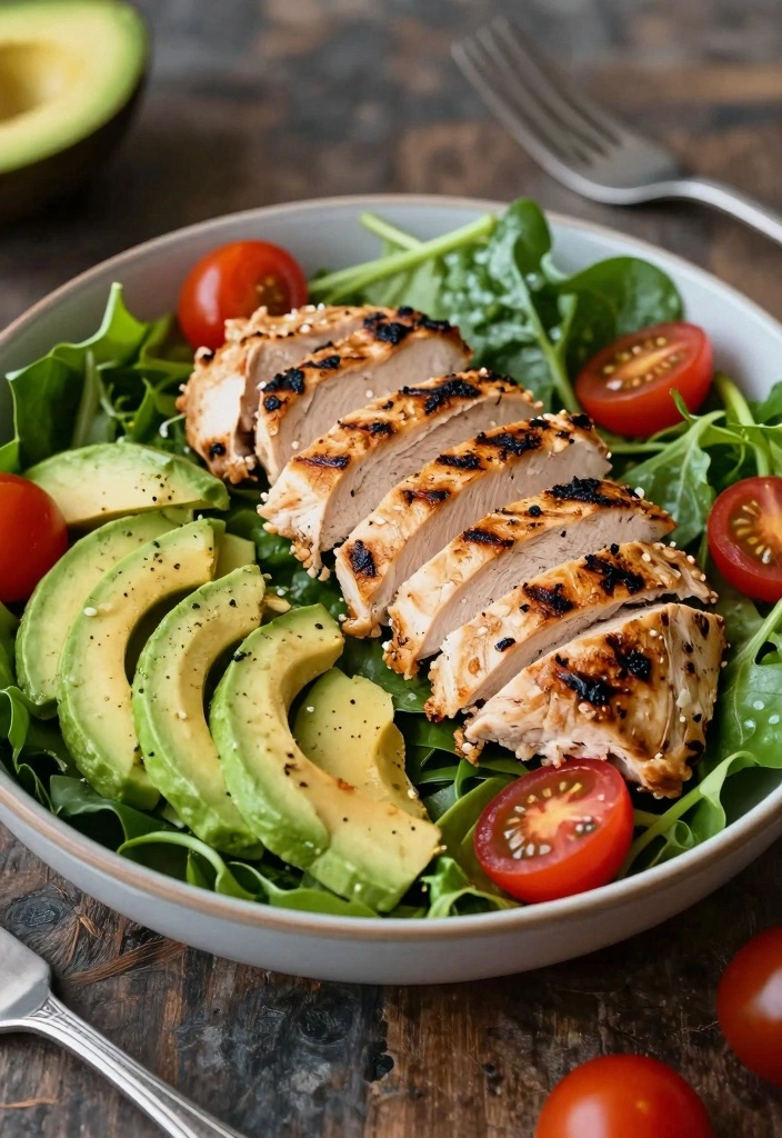 10 Chicken Lunch Recipes for Simple Midday Meals 1 10 Chicken Lunch Recipes for Simple Midday Meals - 1. Grilled Chicken Salad with Avocado