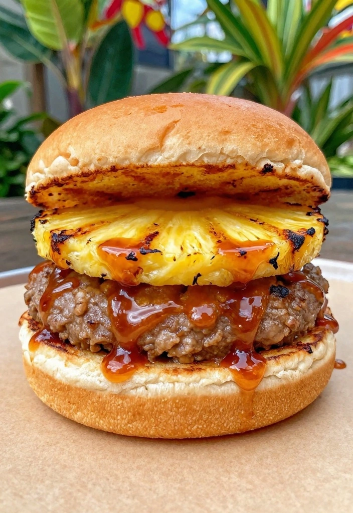 10 Ground Beef Hamburger Recipes for Simple Classic Meals - 6. Teriyaki Burger with Pineapple