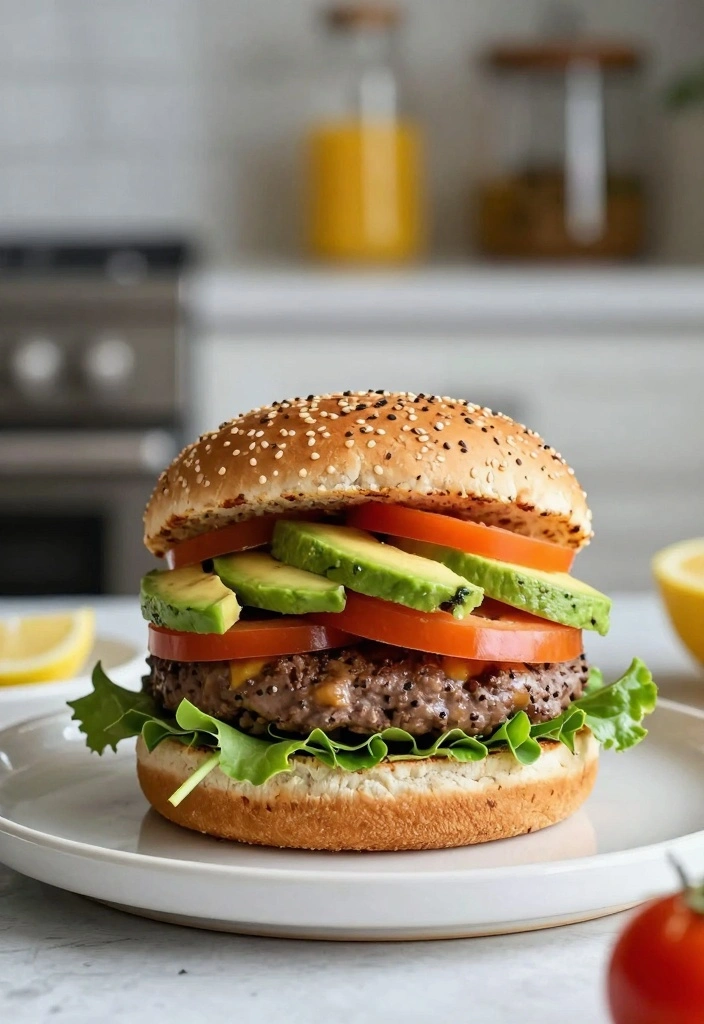 10 Ground Beef Hamburger Recipes for Simple Classic Meals - 7. Veggie-Loaded Burger