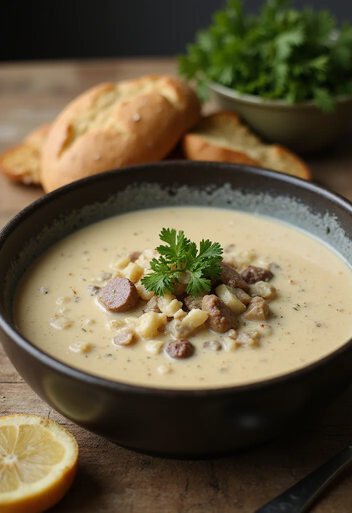 10 Ground Beef and Cauliflower Recipes for Light Low Carb Meals - 4. Creamy Cauliflower Beef Soup