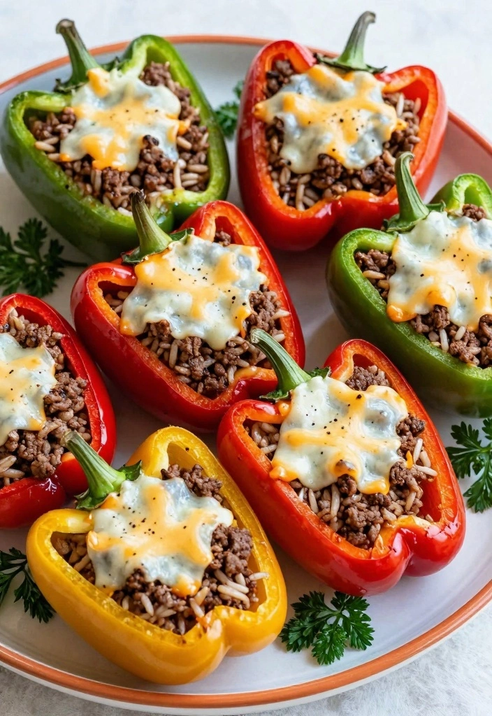 10 Ground Beef and Rice Recipes for Simple Hearty Meals - 3. Beef and Rice Stuffed Peppers
