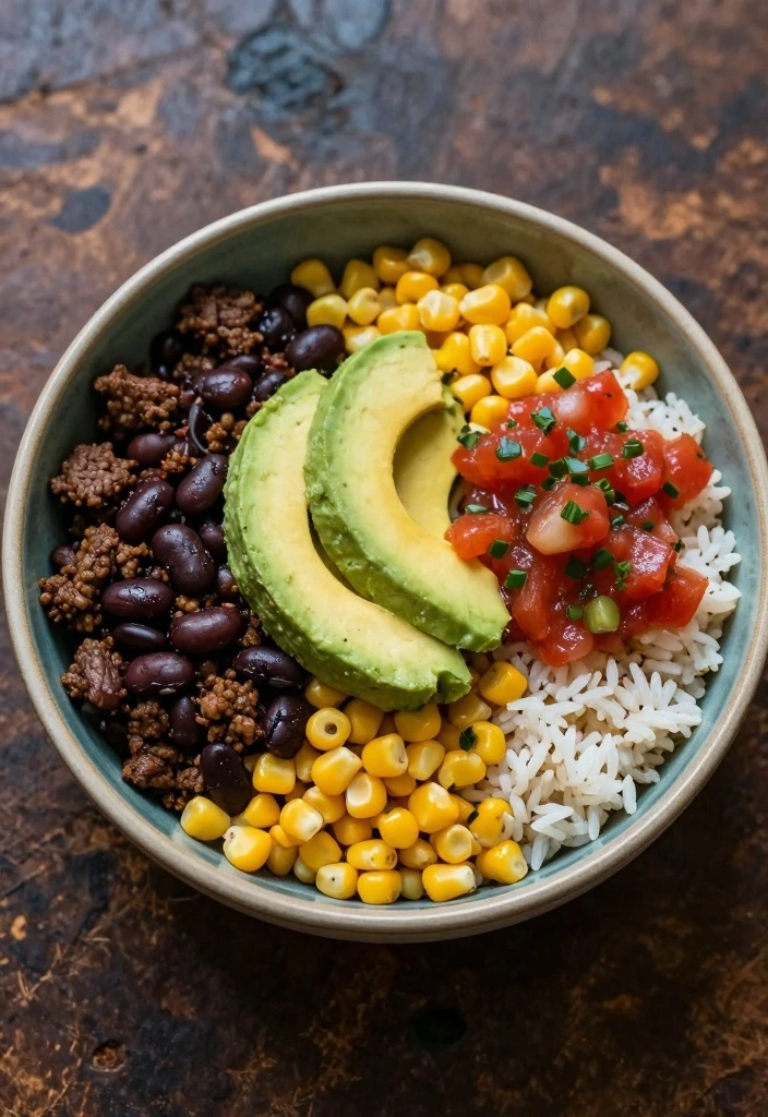 10 Ground Beef and Rice Recipes for Simple Hearty Meals - 5. Beef and Rice Burrito Bowls