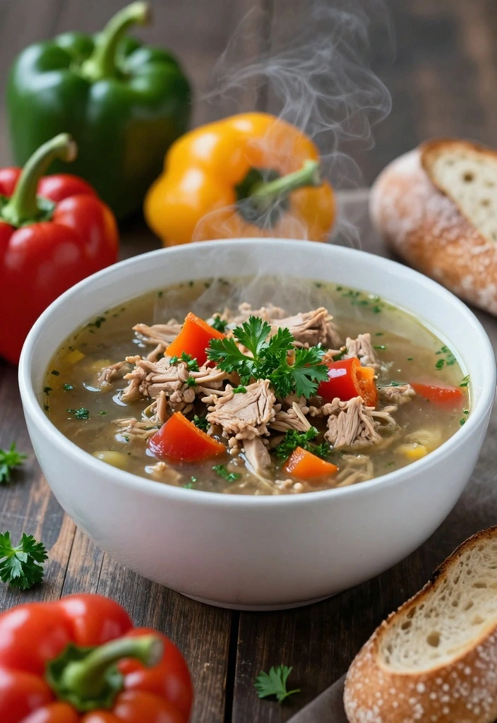 10 Ground Turkey and Bell Pepper Recipes for Fresh Easy Meals - 3. Ground Turkey Stuffed Bell Pepper Soup