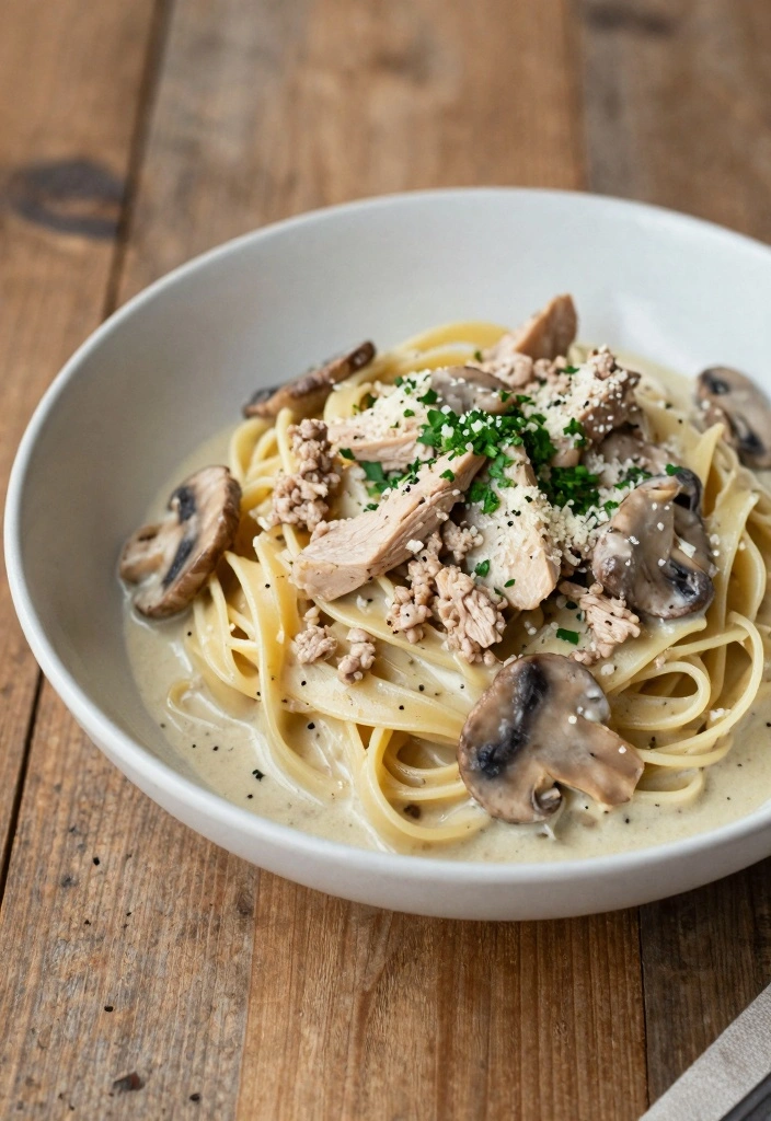 10 Ground Turkey and Mushroom Recipes for Light Savory Dinners - 2. Creamy Turkey and Mushroom Pasta