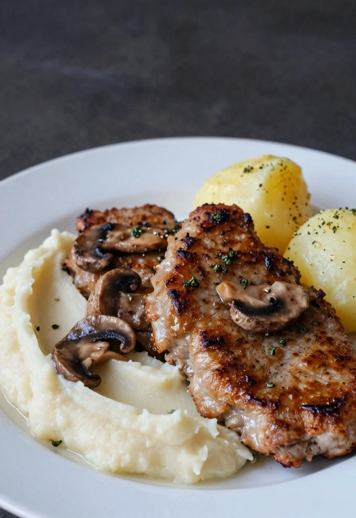 10 Pork Chop Meat Recipes for Easy Weeknight Meals - 4. Mushroom and Thyme Pork Chops
