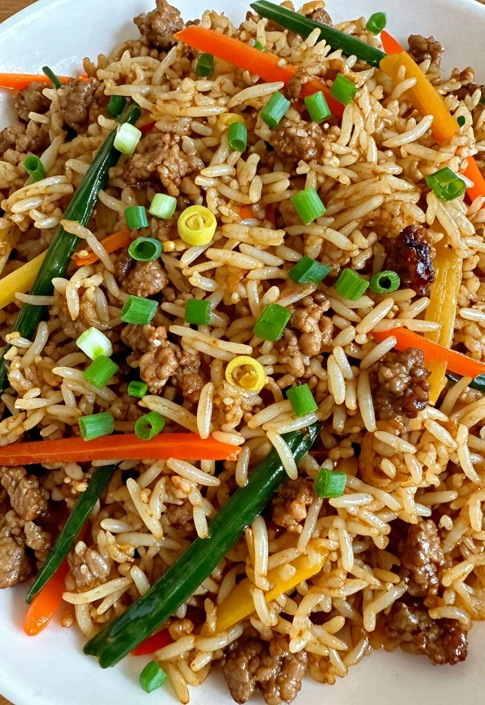 10 Pork and Ground Beef Recipes for Hearty Budget Meals - 10. Pork and Beef Fried Rice