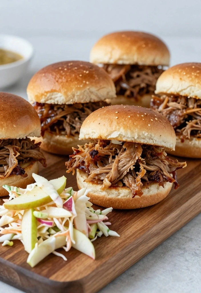 10 Pulled Pork Meal Recipes for Easy Savory Eating 89 10 Pulled Pork Meal Recipes for Easy Savory Eating - 9. Pulled Pork Sliders with Apple Slaw