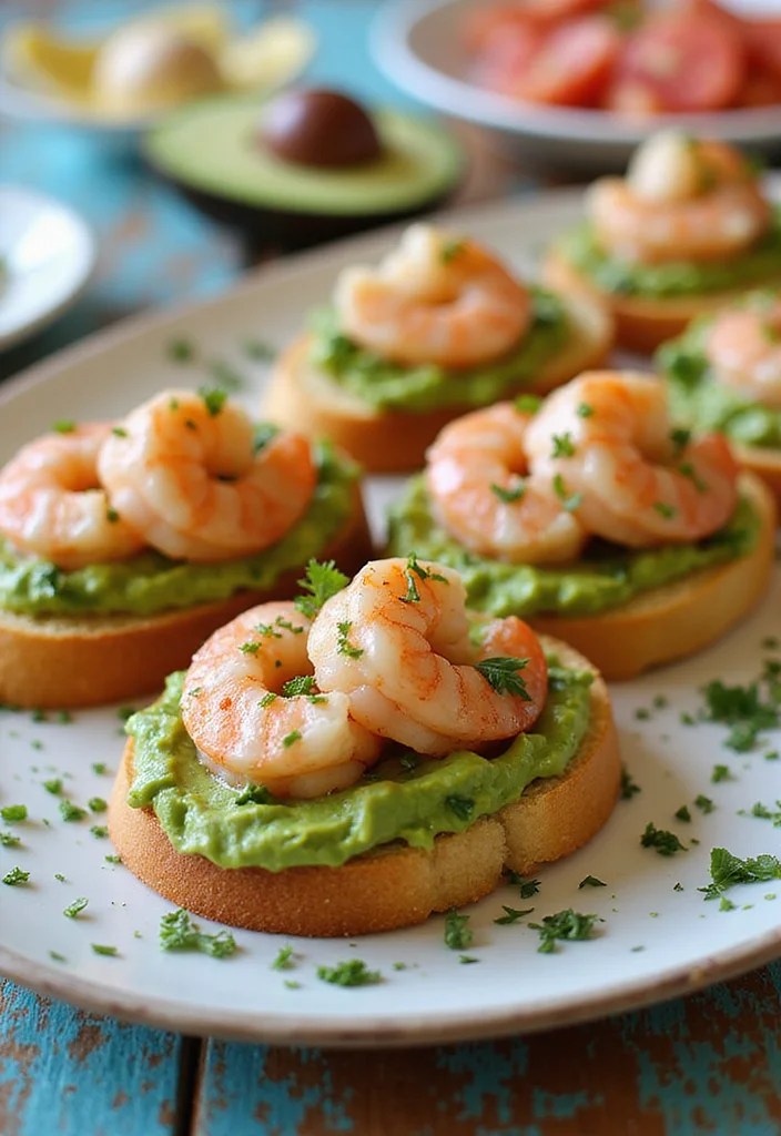 10 Shrimp Appetizer Recipes for Fresh Crowd Pleasing Bites 24 10 Shrimp Appetizer Recipes for Fresh Crowd Pleasing Bites - 3. Shrimp and Avocado Crostini