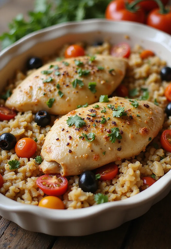 12 Chicken and Rice Recipes for Easy Family Dinners 45 12 Chicken and Rice Recipes for Easy Family Dinners - 5. Mediterranean Chicken and Rice Bake