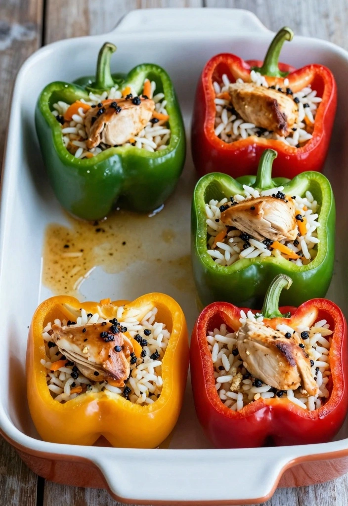 12 Chicken and Rice Recipes for Easy Family Dinners 78 12 Chicken and Rice Recipes for Easy Family Dinners - 8. Chicken and Rice Stuffed Peppers