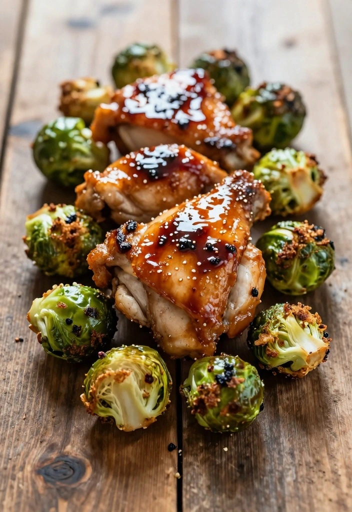 12 Chicken and Veggie Recipes for Fresh Balanced Meals - 3. Balsamic Glazed Chicken with Brussels Sprouts