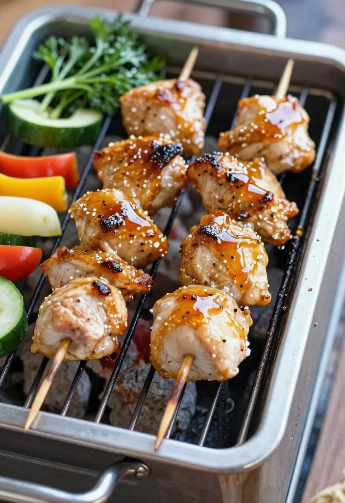 12 Healthy Chicken Recipes for Light Flavorful Dinners - 2. Spicy Honey Garlic Chicken Skewers