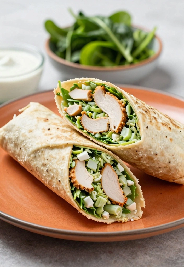 12 Healthy Chicken Recipes for Light Flavorful Dinners - 4. Chicken Caesar Salad Wraps