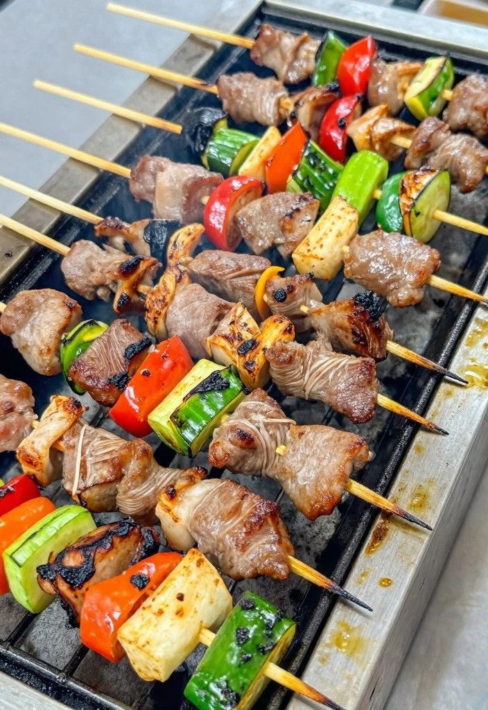 12 Healthy Pork Recipes for Light Satisfying Meals - 3. Spicy Pork and Vegetable Skewers