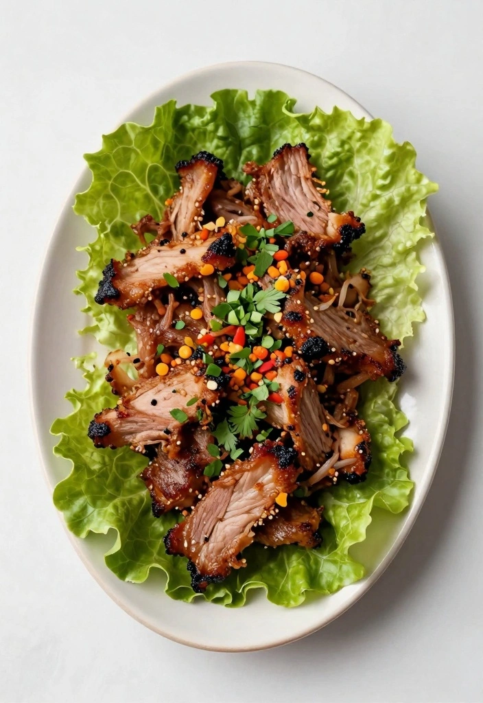 12 Healthy Pork Recipes for Light Satisfying Meals - 5. BBQ Pulled Pork Lettuce Wraps